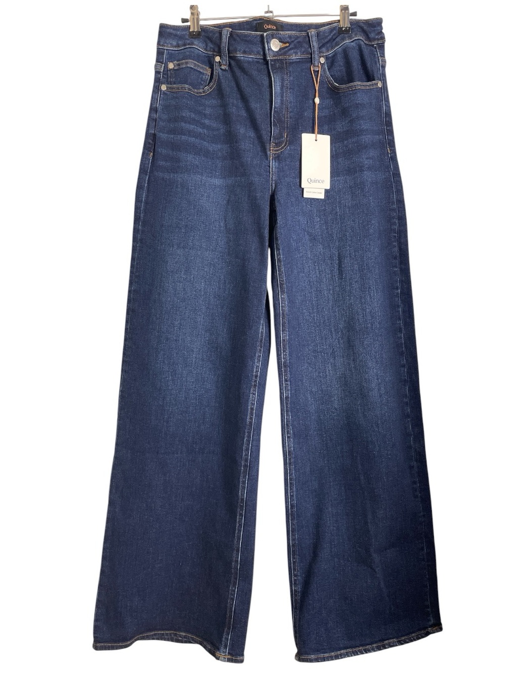 *NWT* Quince Bella Stretch Wide-Leg High-Rise Jeans 31” Midnight Blue 32” inseam